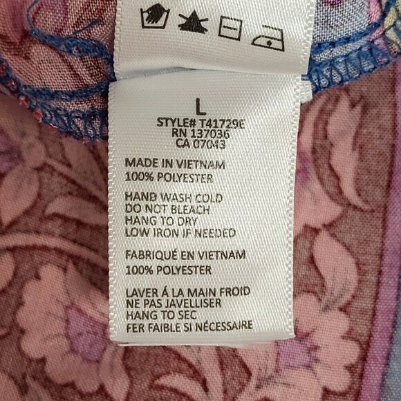 NEW Easel Oversized Small Multi-Color Floral Dress 3/4 Wide Sleeves BOHO Resort - Picture 14 of 15